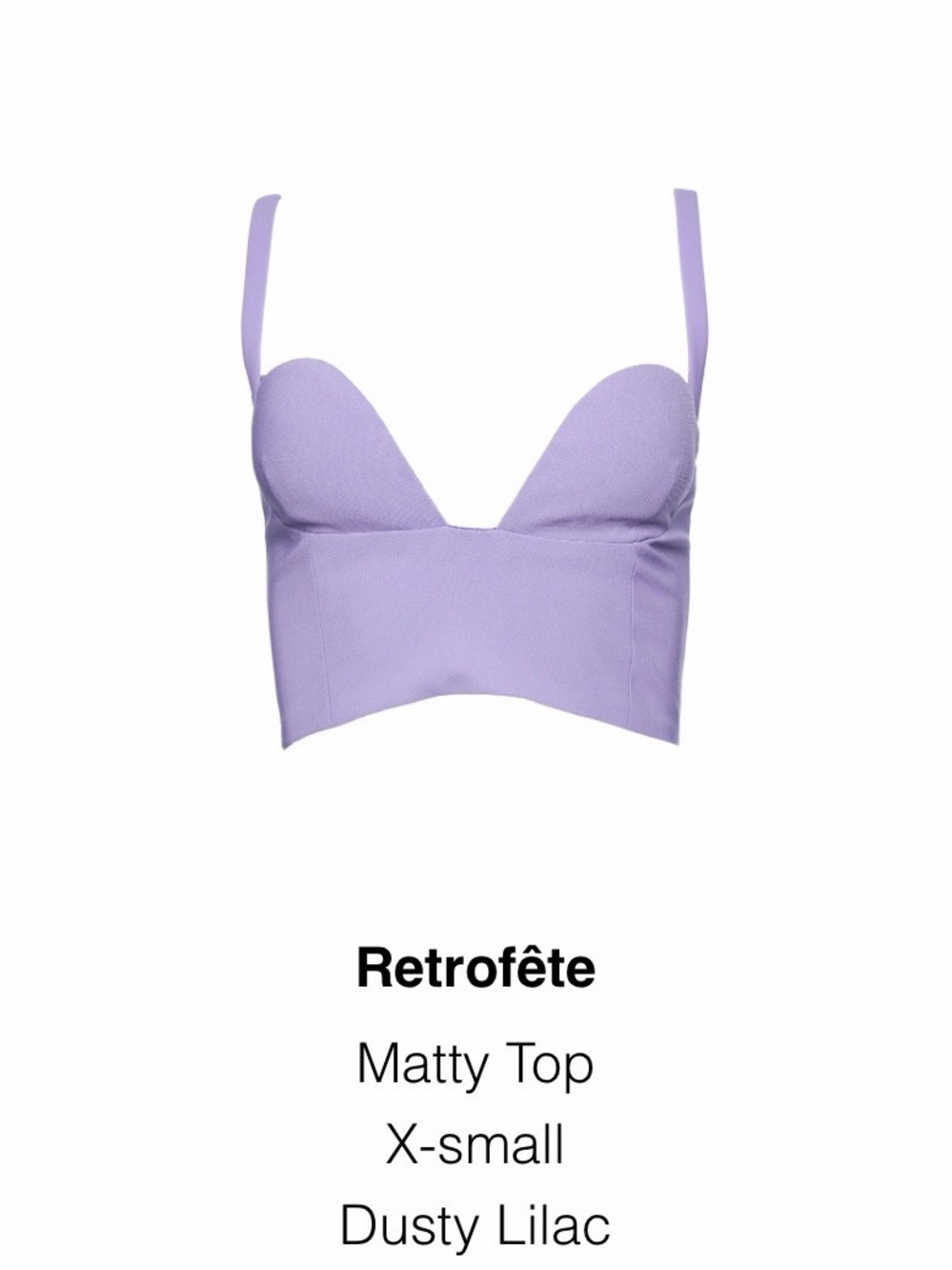 Retrofete Bra Top in Dusty lilac